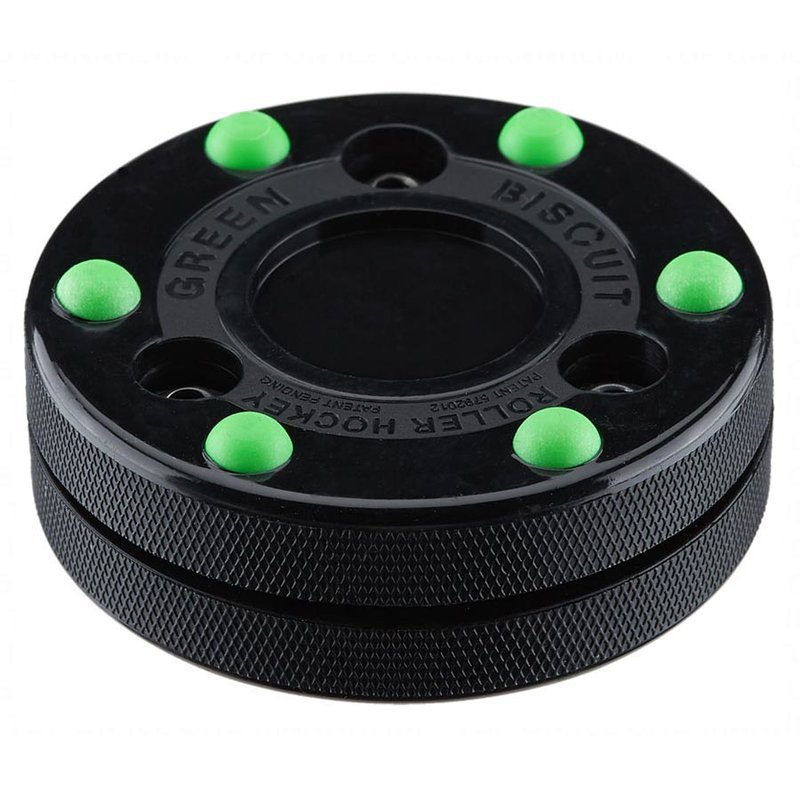 Green Biscuit Inline Puk Green Biscuit Roller Hockey