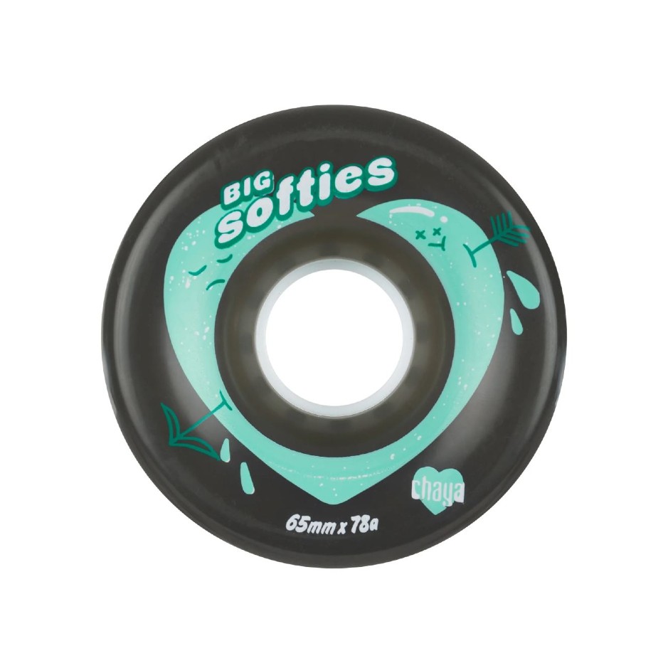 Powerslide Kolečka Chaya Big Softie's Clear Black (4ks)