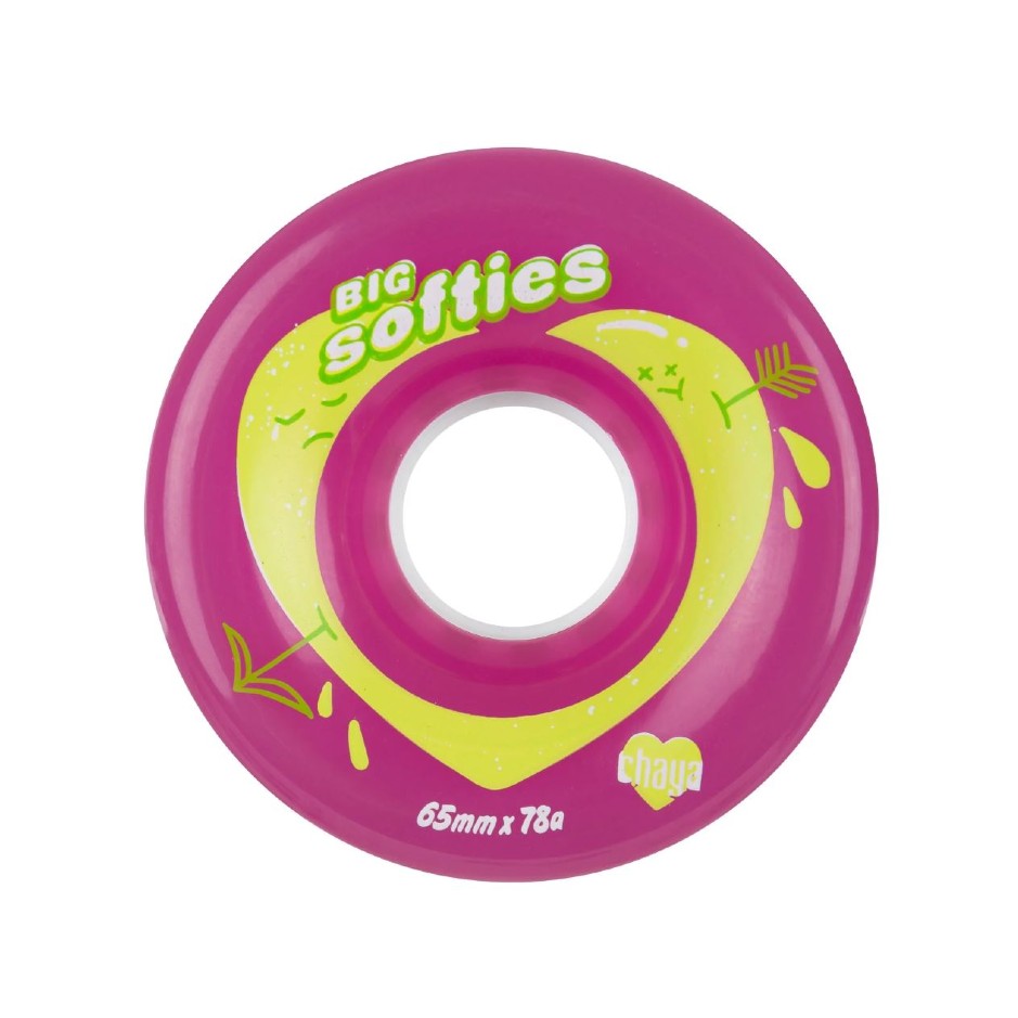 Powerslide Kolečka Chaya Big Softie's Clear Pink (4ks)
