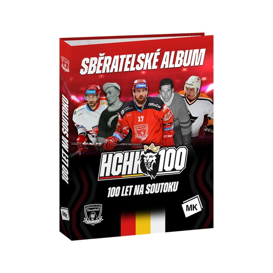 Moje Kartičky Sběratelské album pro hokejové kartičky 100 LET NA SOUTOKU HRADEC KRÁLOVÉ + 10 fólií