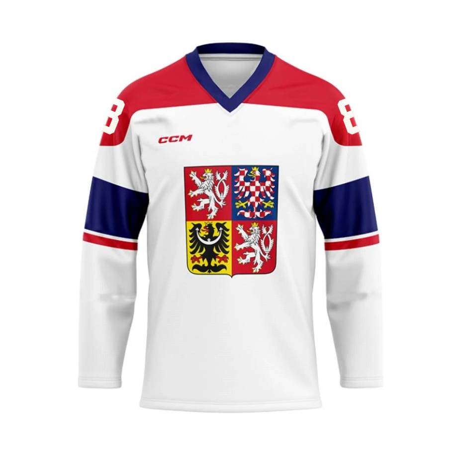 CCM Reprezentační dres CCM ZOH bez reklam bílý Pastrňák